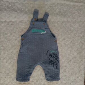 Disney Stitch Kids Overalls - Gray/Blue Sz 0-3mth